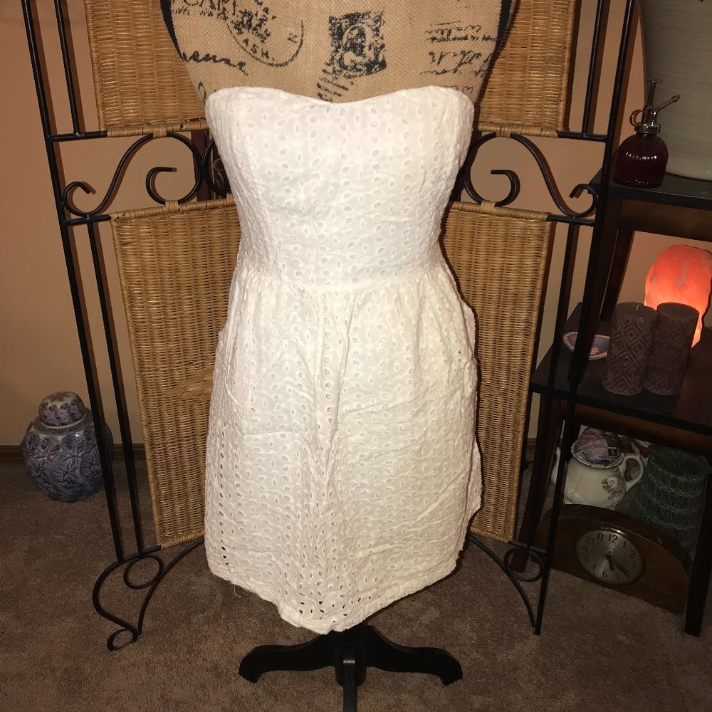 Poetry White Eyelet Strapless Sundress